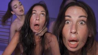 Juicy Alison, Simona Purr - Submissive Bimbo Teen Cums Her Brains Out During CERVIX CRUSHING FFM Rough Fuck